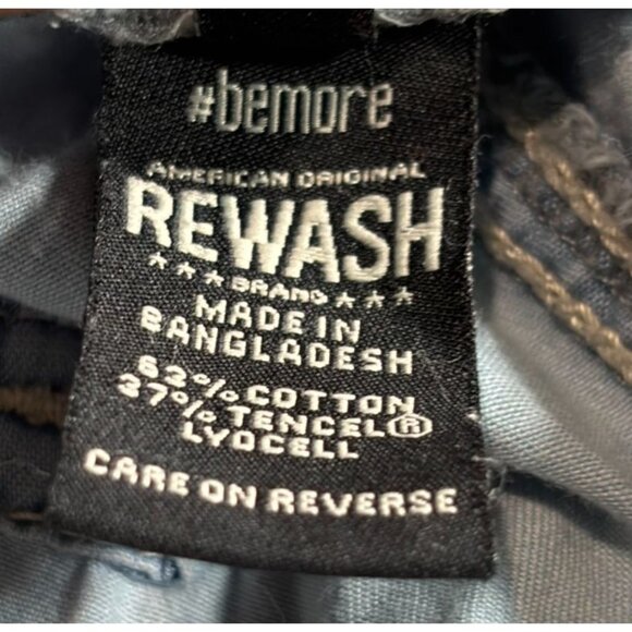 Rewash Mens XL Casual Cargo Pants Blue - Picture 3 of 9